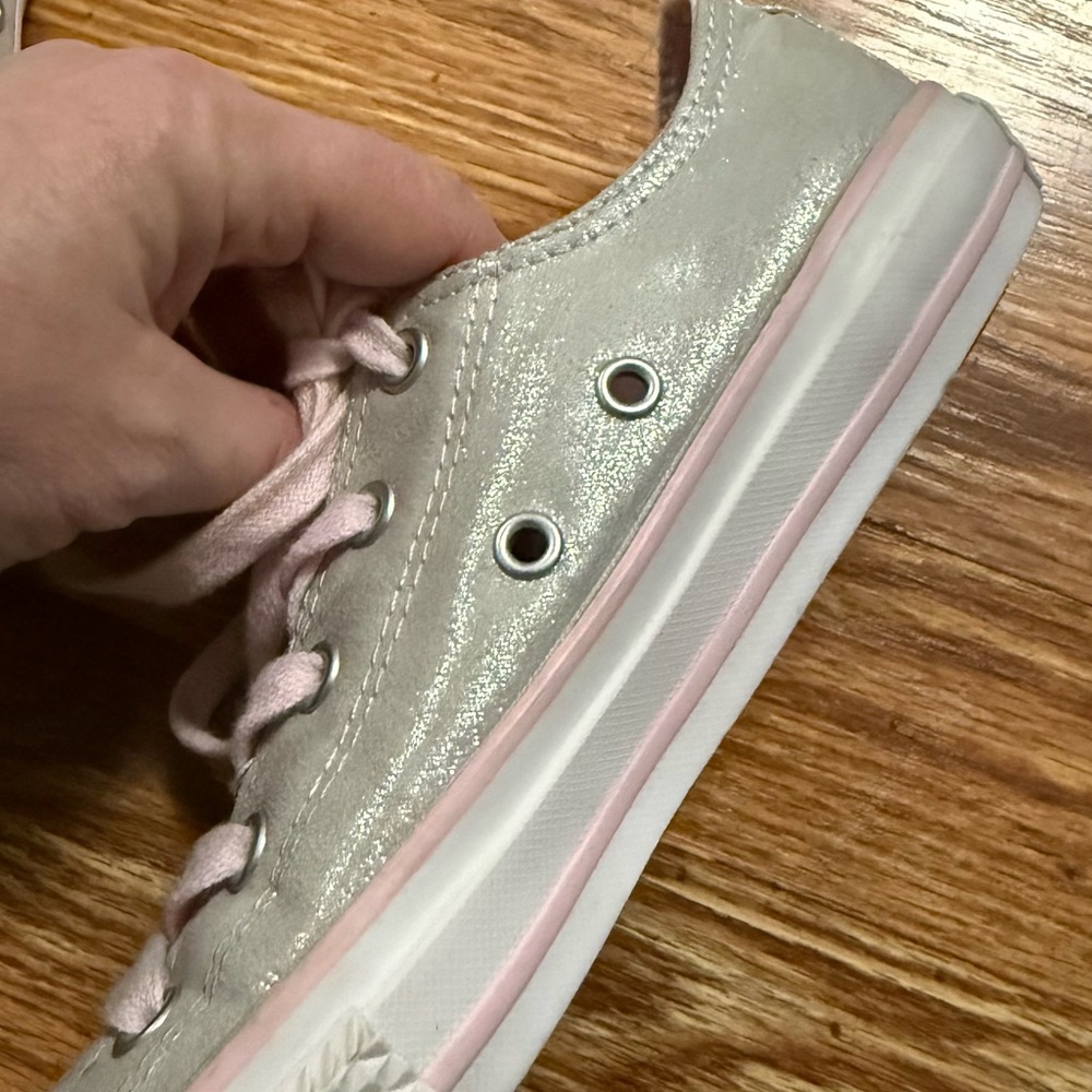 CONVERSE Chuck Taylor All Star Sneakers Mouse Gray Pink Size 3 Junior
